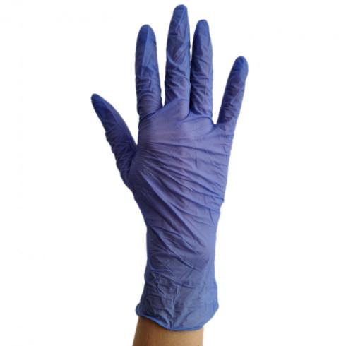 Рукавички нітрилові, оглядові, нестерильні.Фіолетові, М,Optima